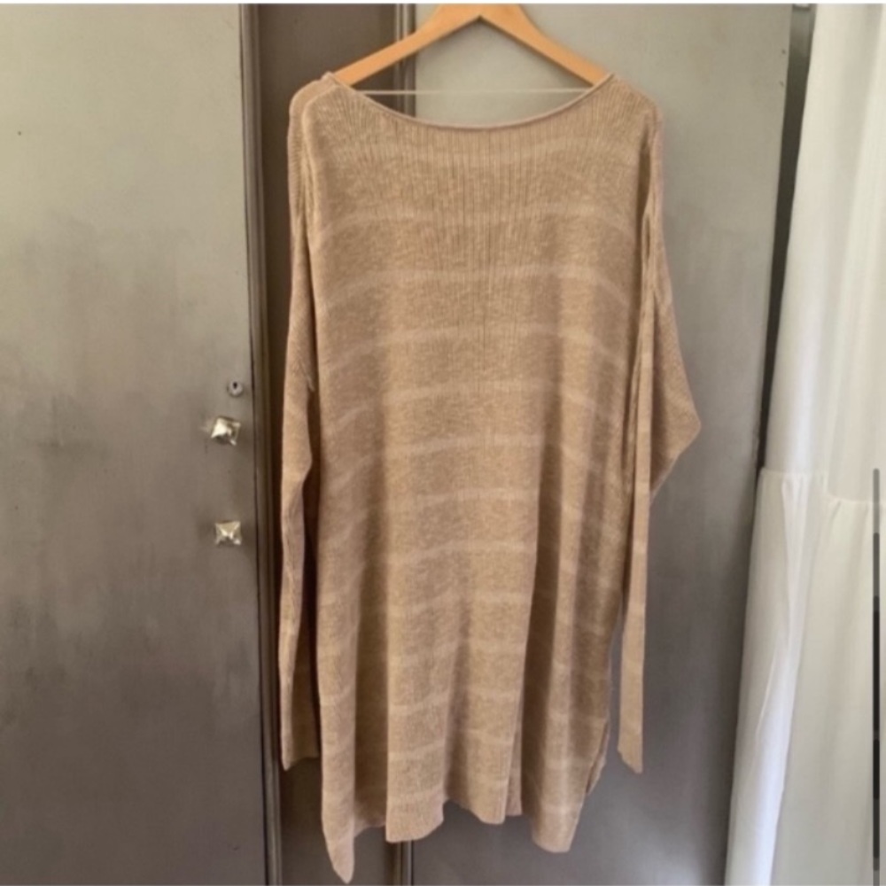 Free People Beige Oversized Knit Women's Sweater Dress - Picture 9 of 11